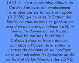 Véitable col des Saisies sur alpes4ever